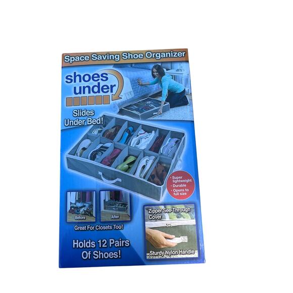 Shoes Under Bed Shoe Organizer – Holds 12 Pairs NWT - Picture 1 of 2